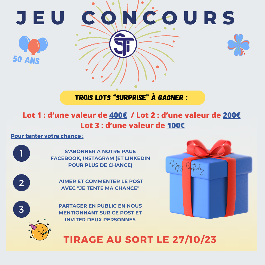 sti-jeu-concours-cadeau-tirage au sort -larçay-industrie-peinture-matériel-industry-paint-material-pump-indre-et-loire